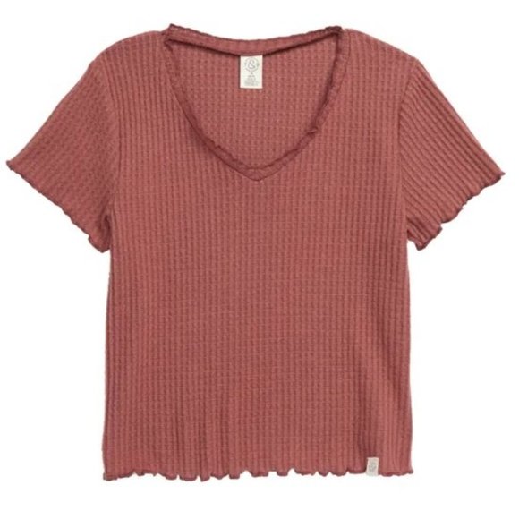 Treasure & Bond (Nordstrom Brand) GIrls' Pink Deco Cozy Shirt - Picture 1 of 8